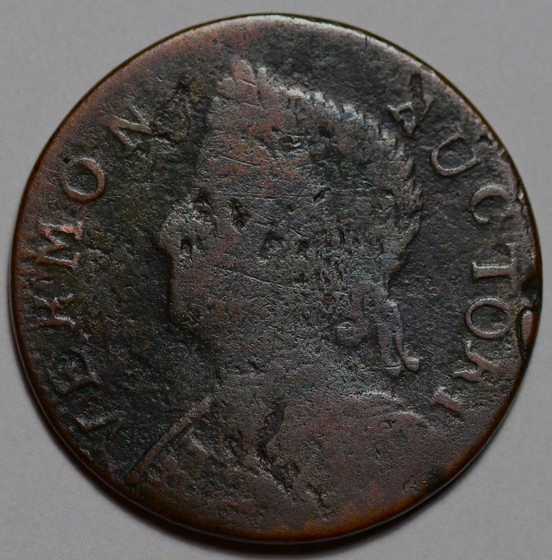 1786 Vermont Colonial Copper, Bust Left, RR-11, R4