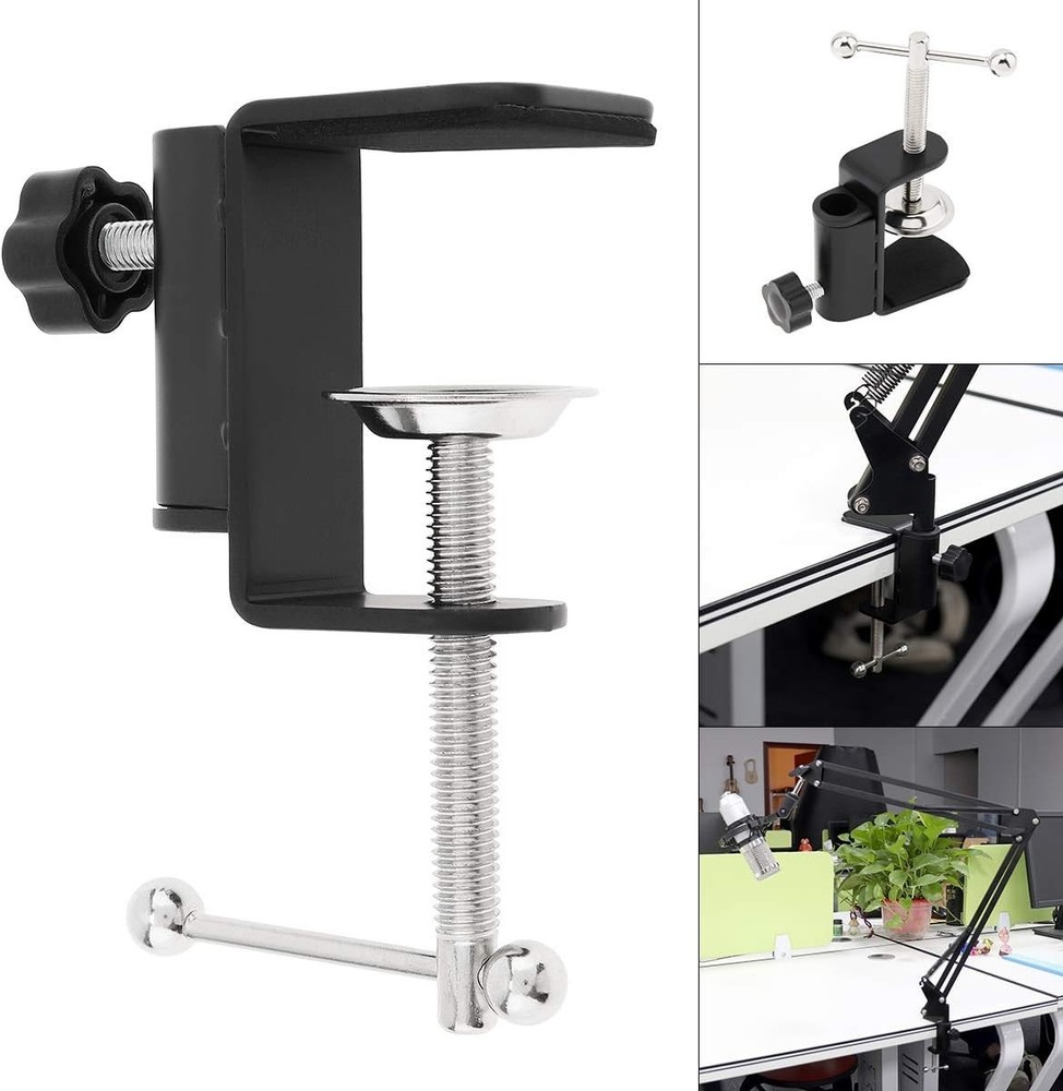 Adjustable Super C Clamp Desk Clamp - Solid Steel Construction for Workstation