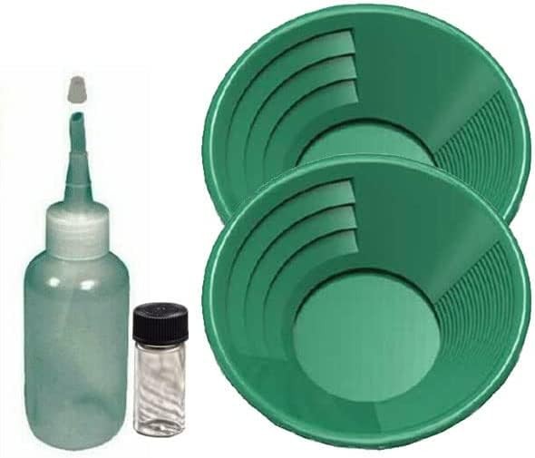 Sluice Monkey (2 Pack 14" Green Gold pan panning kit.