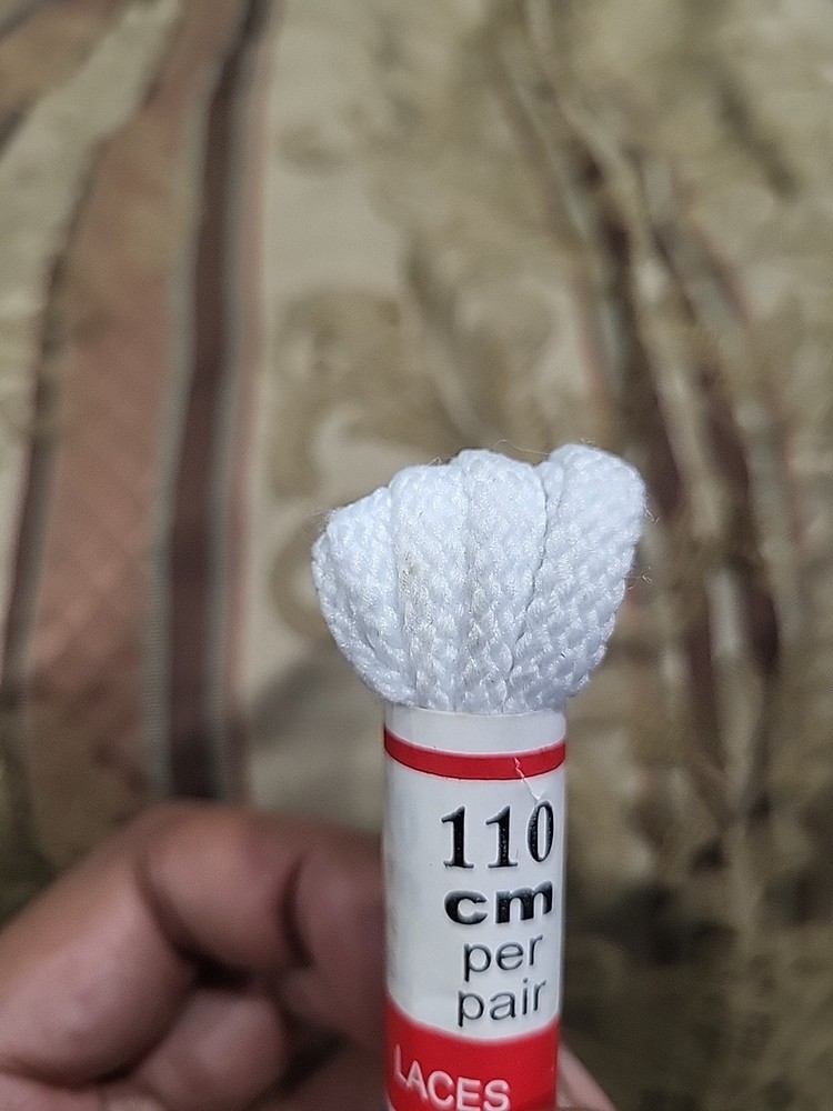 Generic Brand Shoe Laces White Flat (110 cm Per Pair)