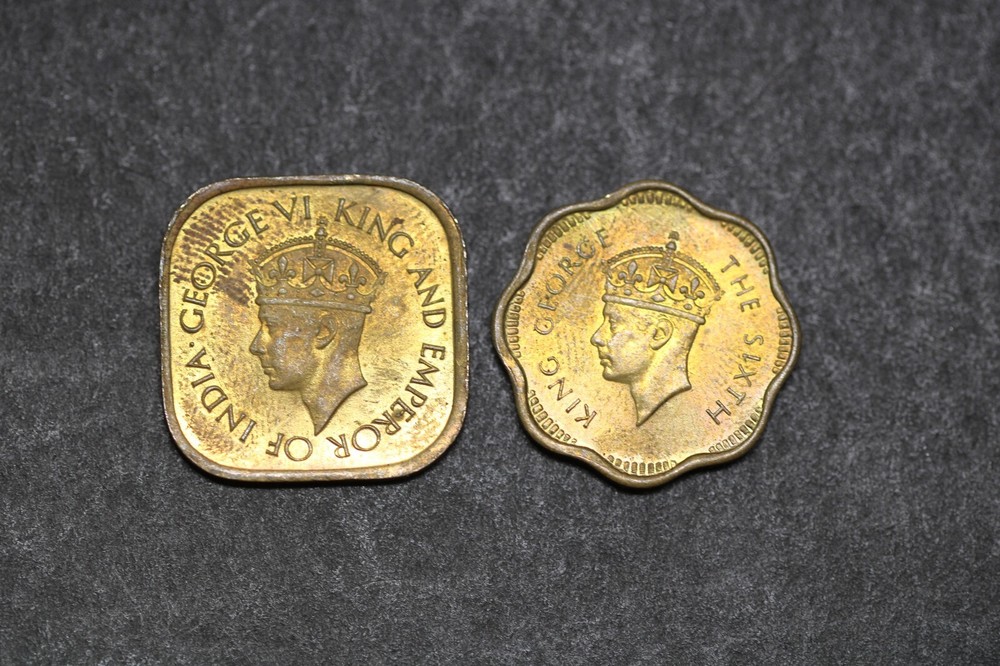 Early Ceylon 2 Coins lot