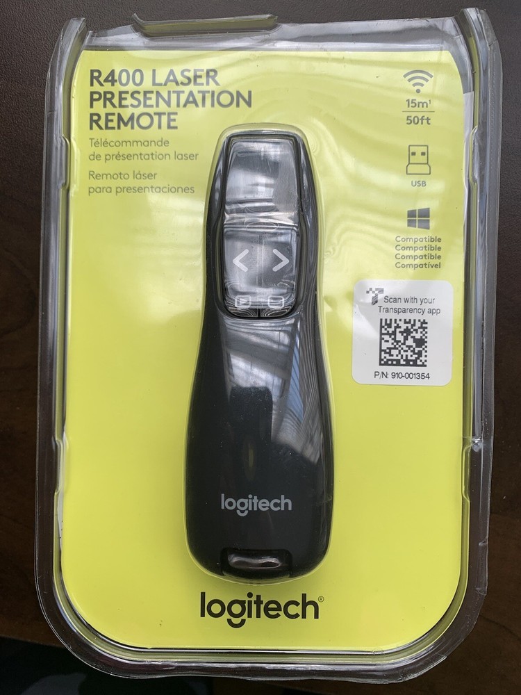 Logitech R400 Laser Presentation Remote - Black