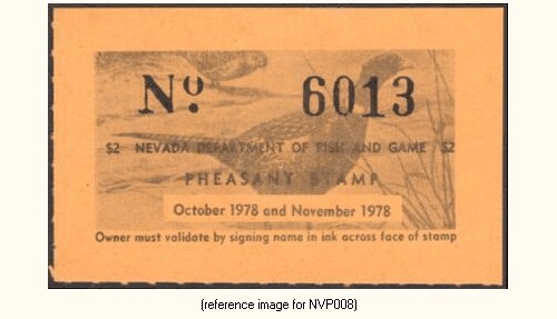 D2K Nevada Pheasant 1978 $2.00