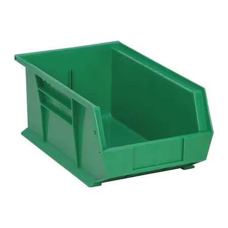 Quantum Storage Systems Qus241gn Hang & Stack Storage Bin, Polypropylene,