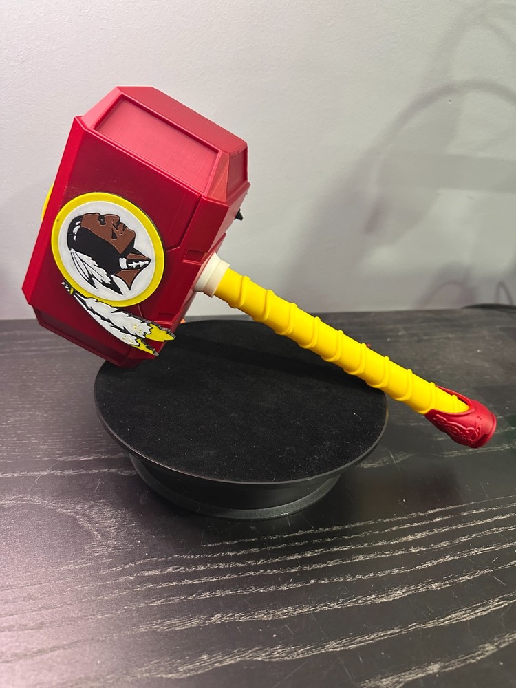 3D Printed Washington Redskins "Power Hammer"