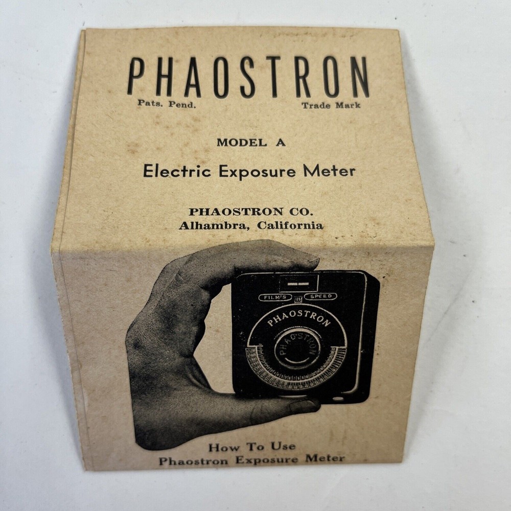 Phaostron Model A Electric Exposure Meter Not Tested With Original Box Manual
