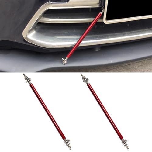 2PCS 8"-11" Adjustable Splitter Strut Rods, Car Front Bumper Lip Support Red