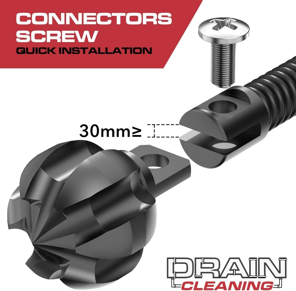 Drain Snake Cutter 1.5" Multi-Functional, Roots, Scale, Durable