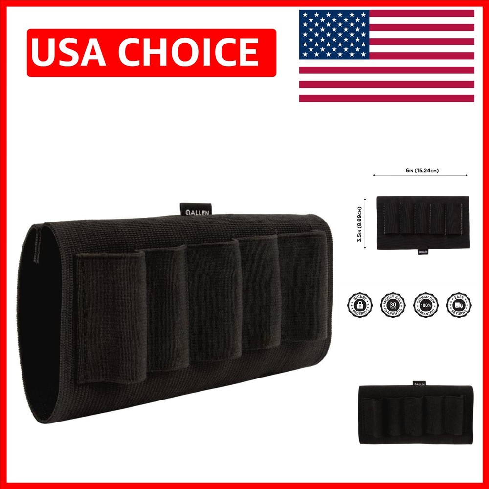 Essential Hunting Accessory: Allen Buttstock Shell Holder - 9 Shell Capacity