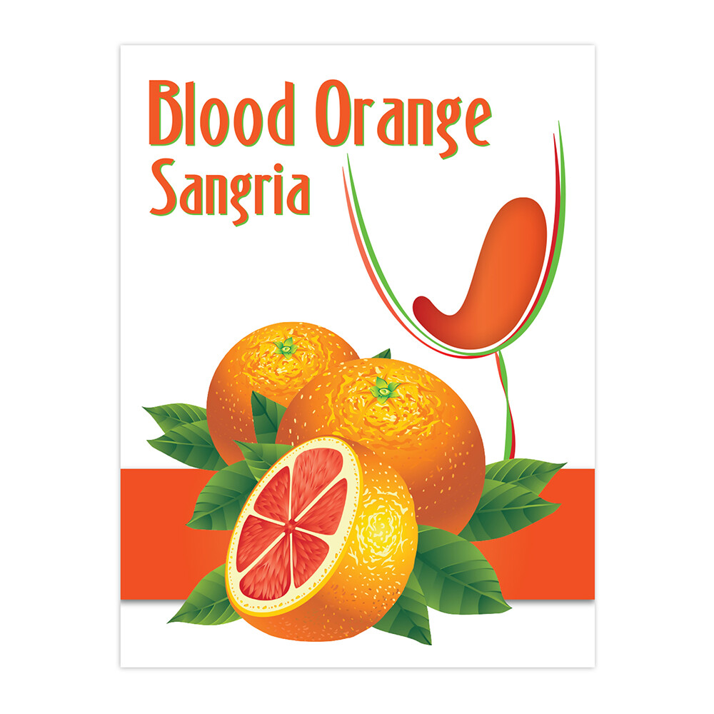 Wine Labels (Blood Orange Sangria) 30 Pack