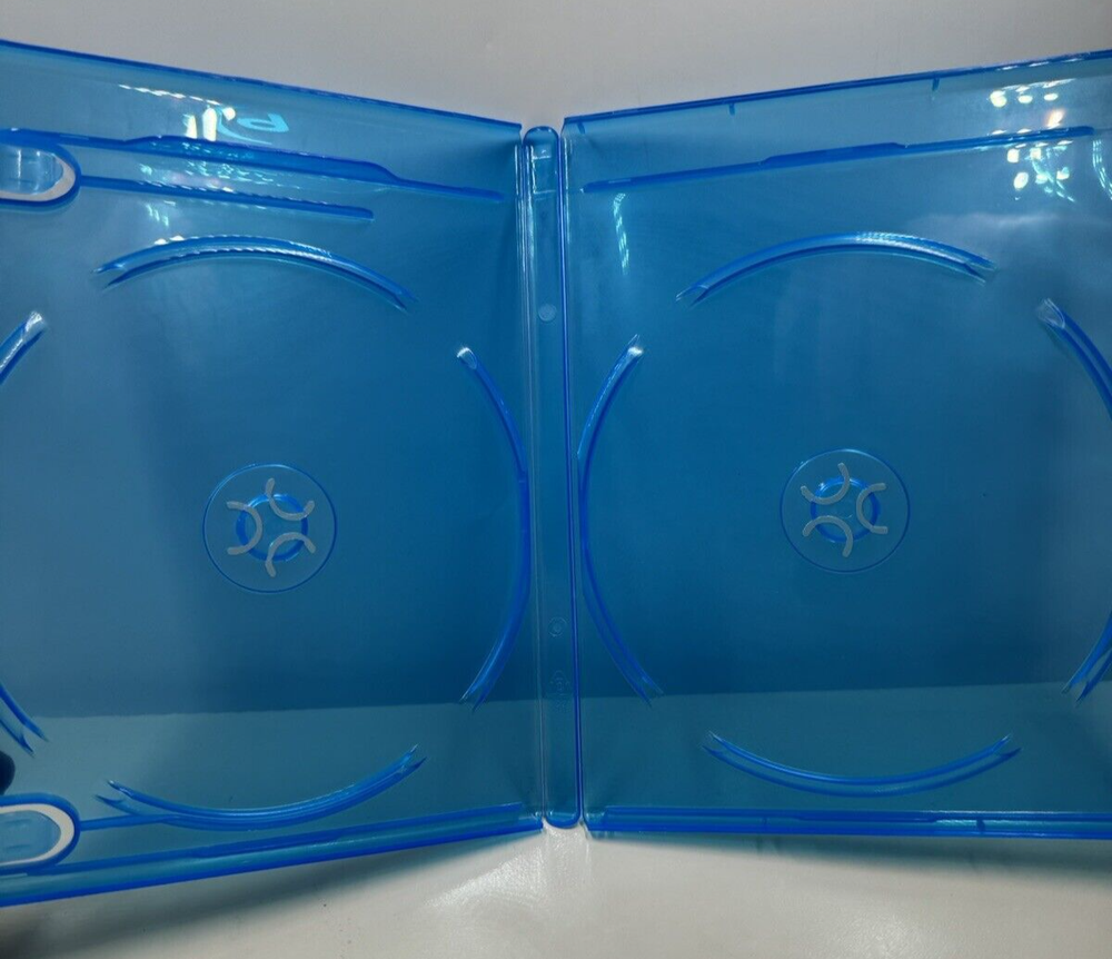 (25x) Double Disc Storage Empty Cases Blu-ray CD DVD Plastic Holder 11mm BlueBox