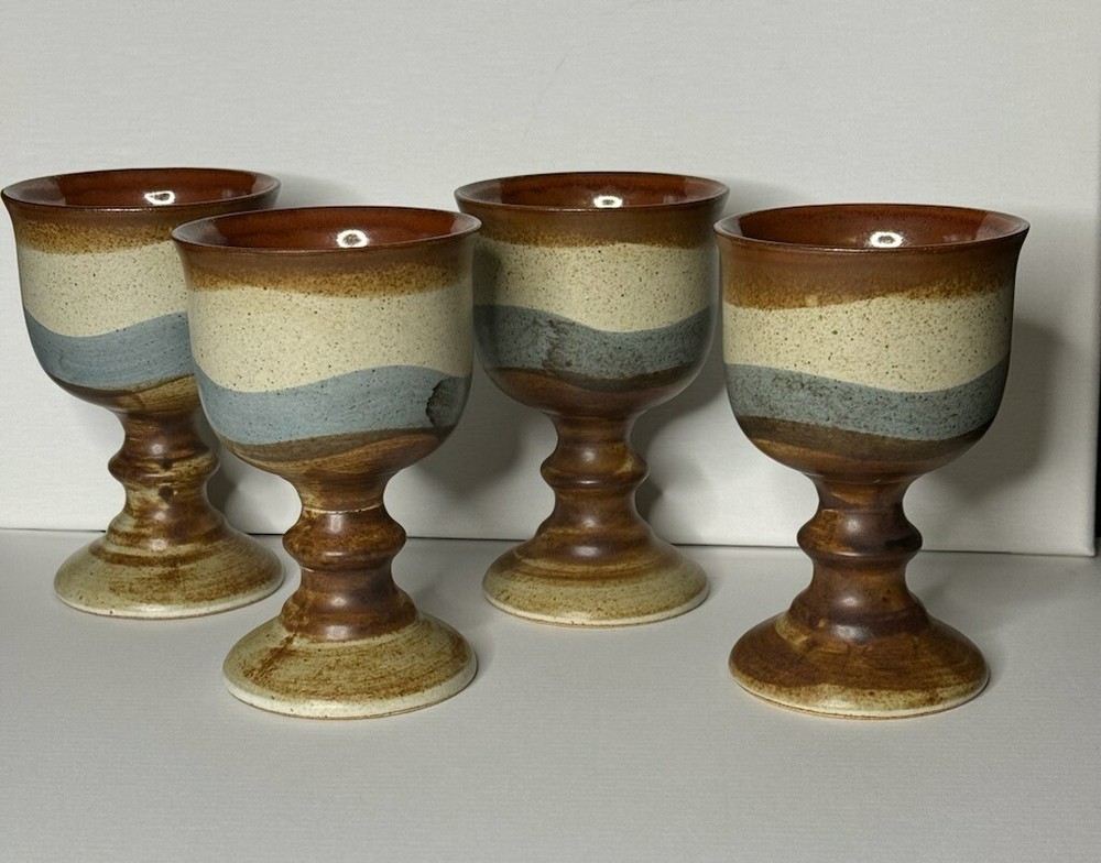 Ceramic Pottery Wine Goblets
