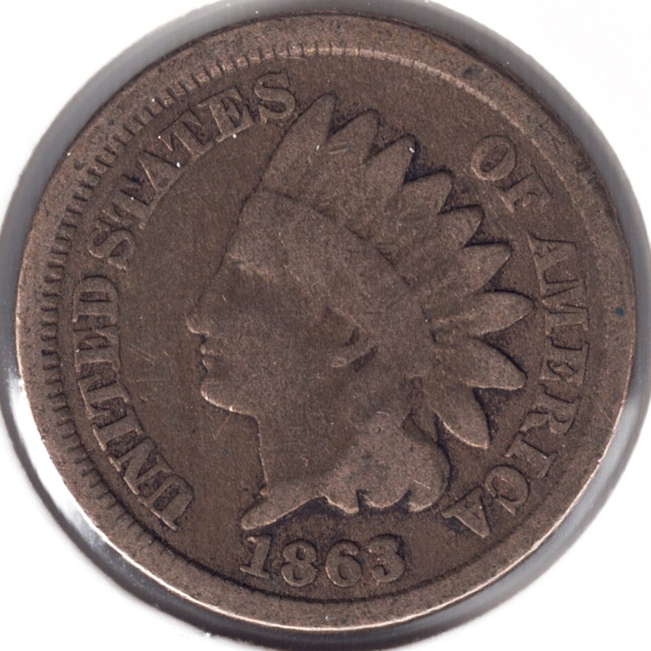 1863 1C Indian Head Cent