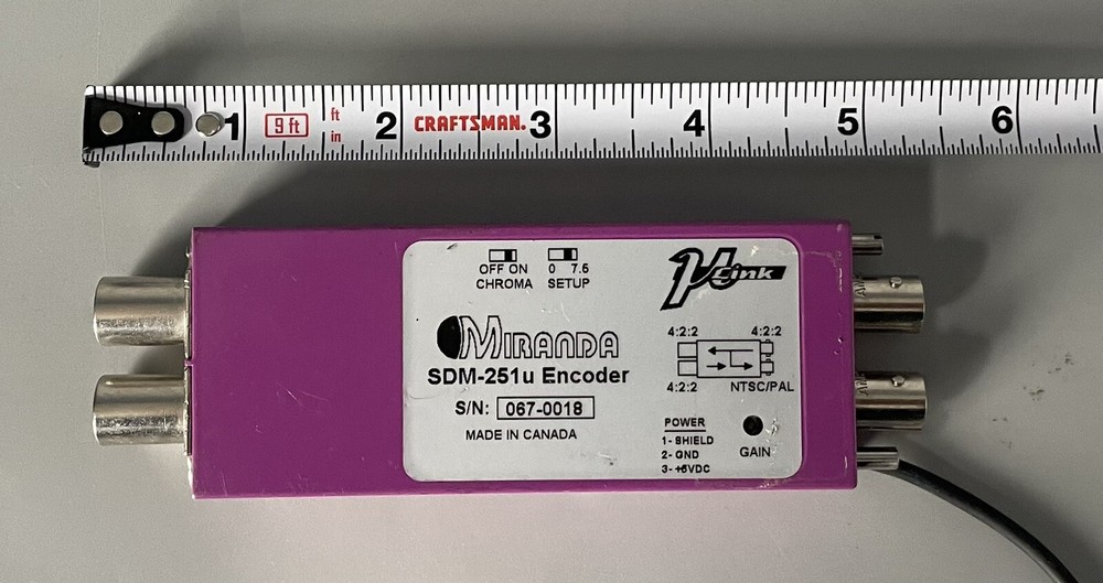 Untested — Miranda SDM-251u NTSC/PAL Encoder Converter