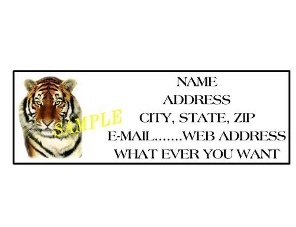 TIGER ADDRESS LABELS COOL!!! #1