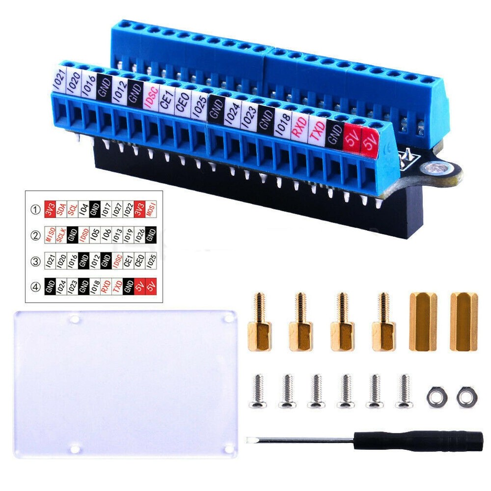 Raspberry Pi GPIO Screw Terminal Hat Expansion Board For Raspberry Pi 4B/3B+/3B