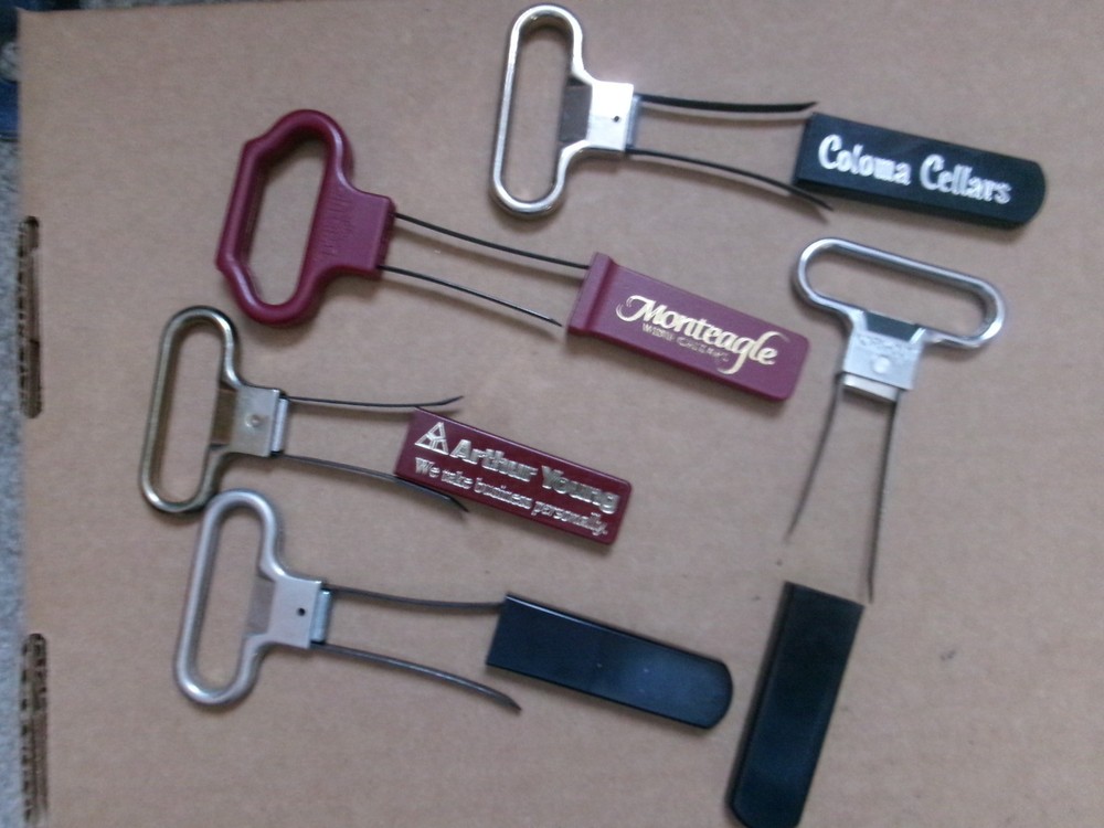 Five Vintage Cork Puller Lot Advertising