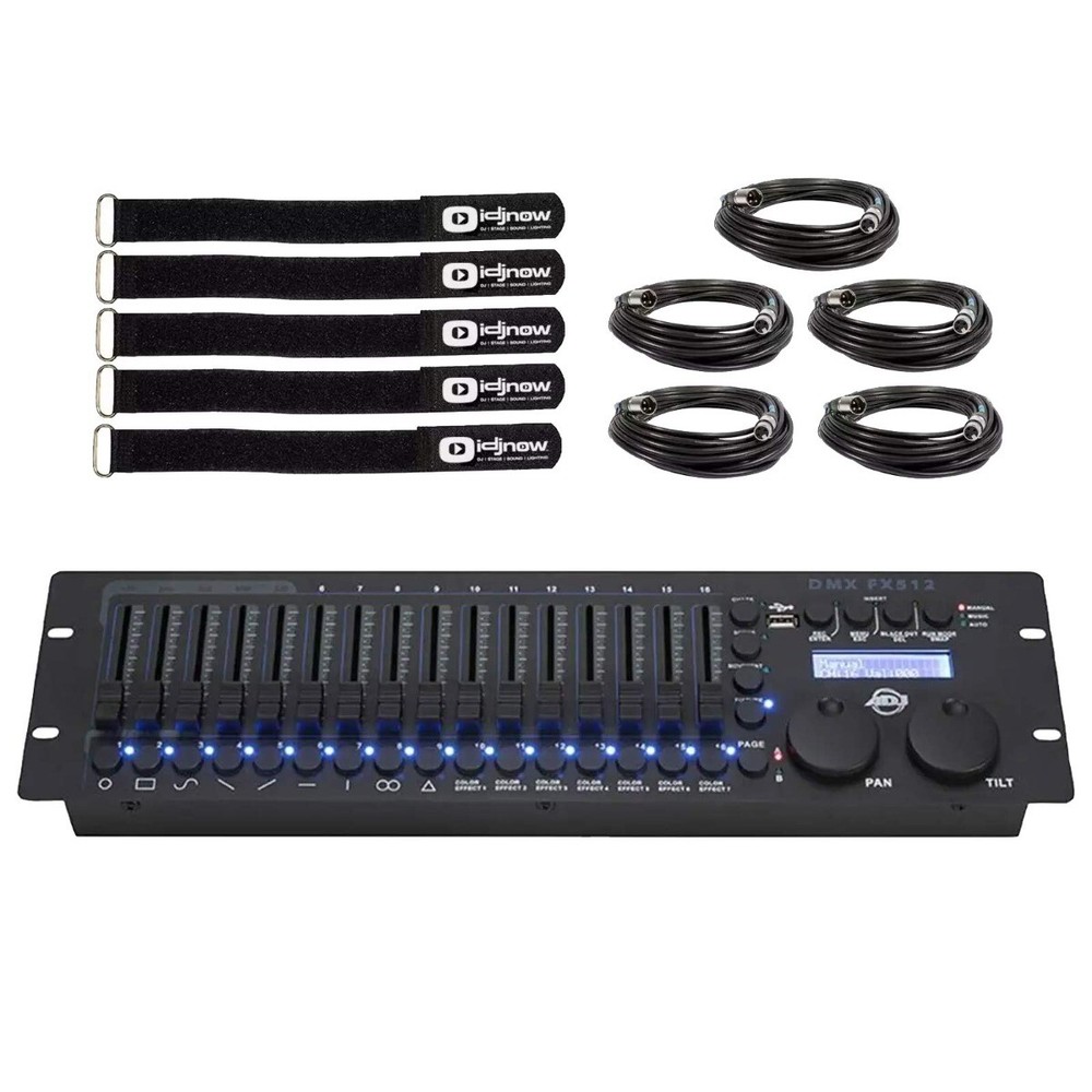 ADJ DMX FX512 DMX Lighitng Controller Bundle + Cables idjnow