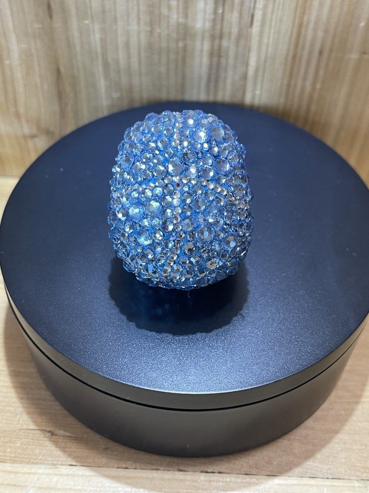 Blue Handmade Rhinestone 2.5” Skull