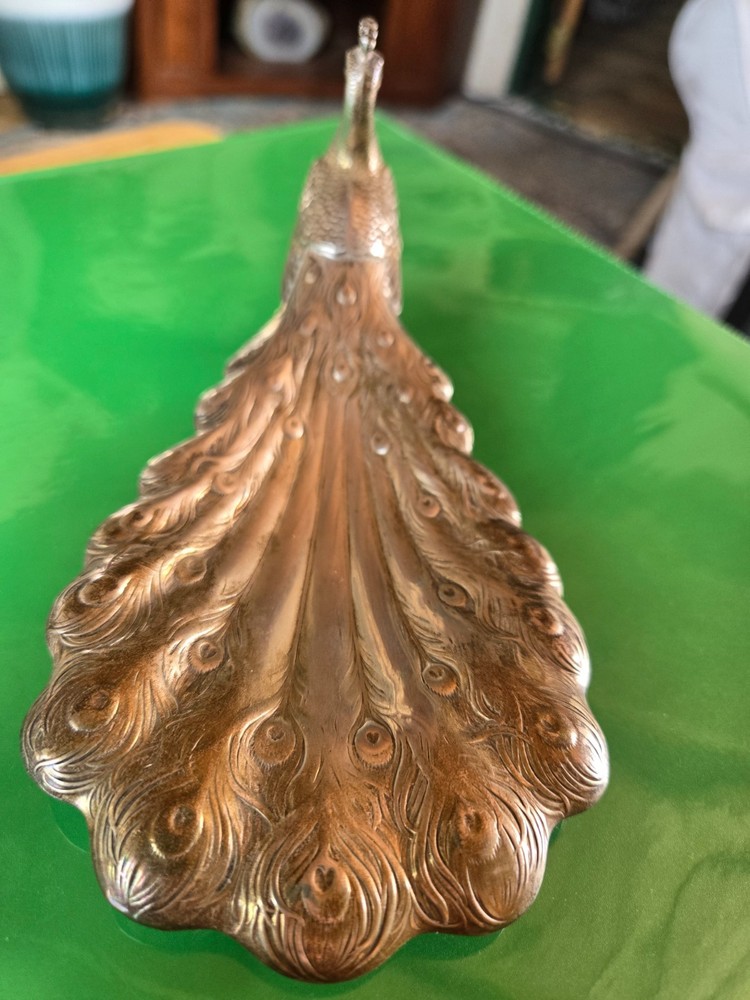 Gorham Peacock Antique Figural Bird Bowl Candy Dish Sterling Silver
