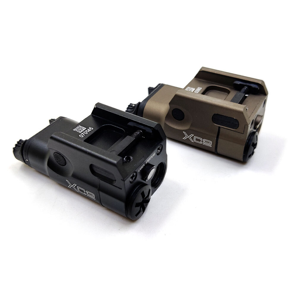 XC2 Ultra-Compact Flashlight- LED White + Red Laser Beam Weaponlight for Glock