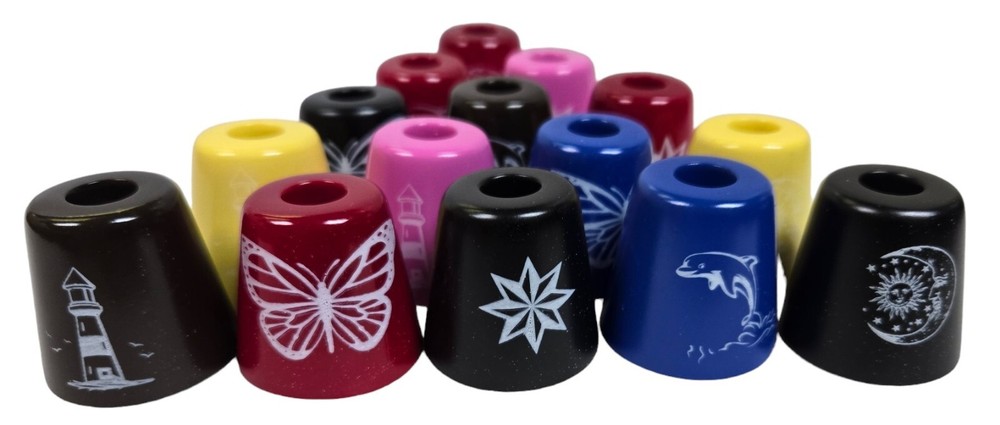 Eclipse Assorted Imprinted Resin Cigarette Snuffer Saver, Smoke Head Stop, 3ct