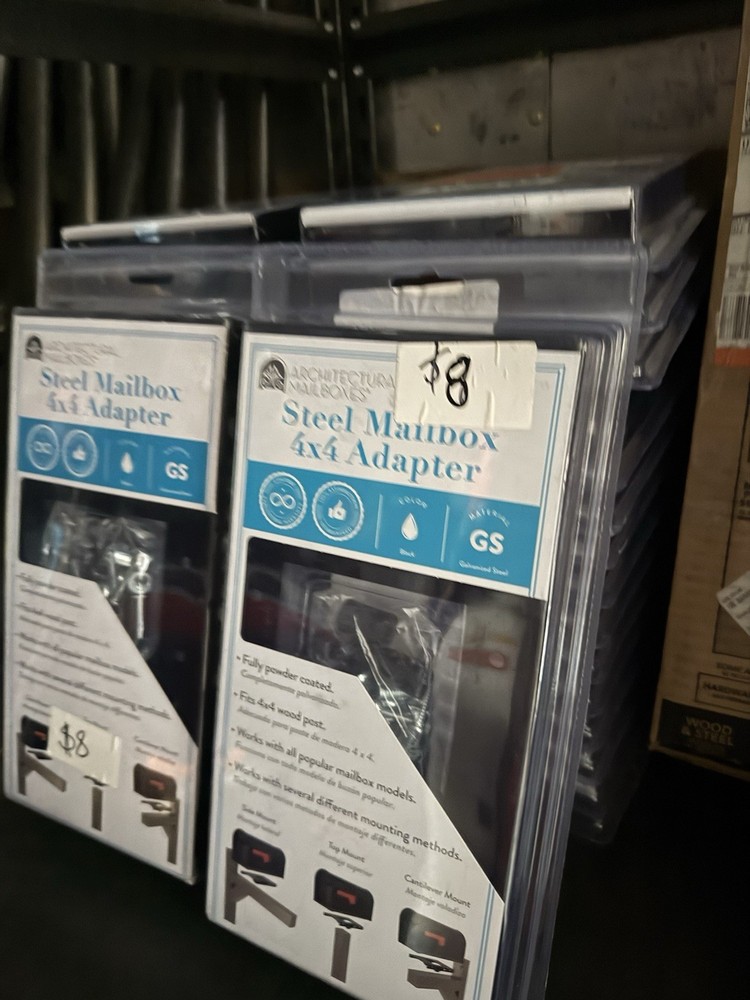 Mailbox Adapter Plate Architectural Mailboxes 4" x 4" Black New