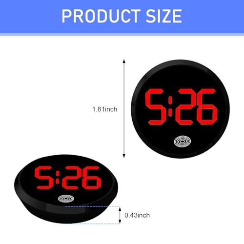 Car Digital Dashboard Clock, LED Time Luminous Touch High Definition 1 PC Red