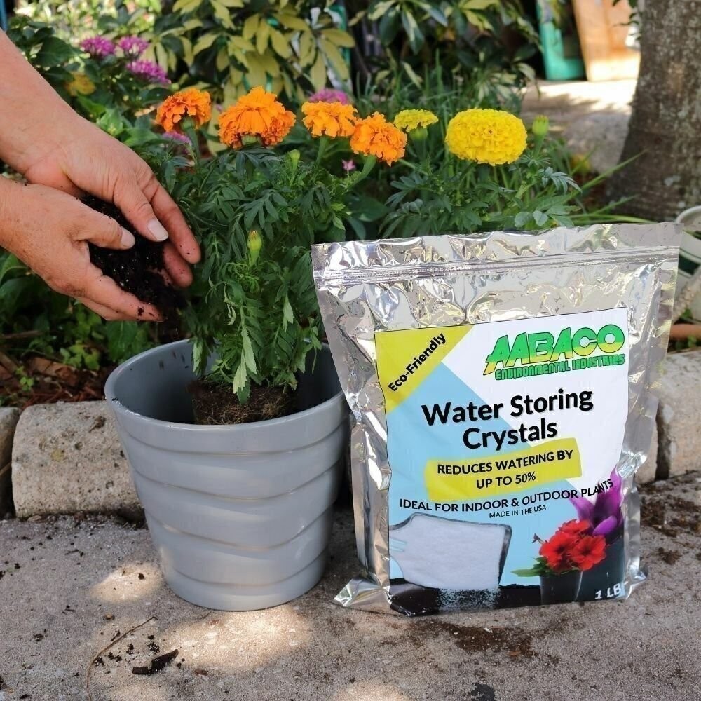 Soil Moisture Water Absorbing Polymer Crystals - 3lb