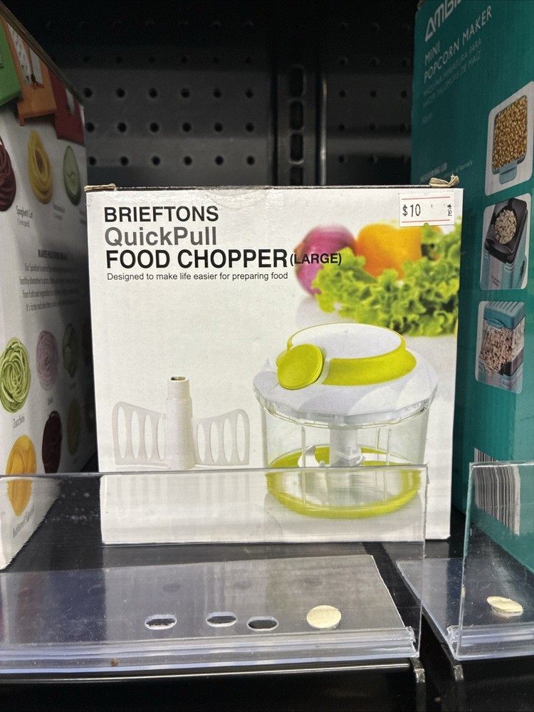 🔪 Brieftons QuickPull Food Chopper (Large) – Manual Veggie & Herb Chopper 🥗✨
