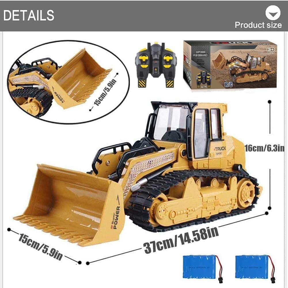RC Skid Steer Loader Construction Truck 1/14 Remote Control Bulldozer...