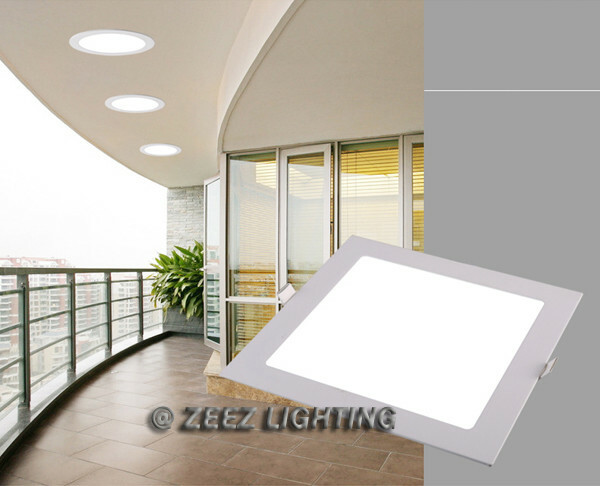 Natural White 18W 8" Square LED Recessed Ceiling Panel Down Light Bulb Slim Lamp