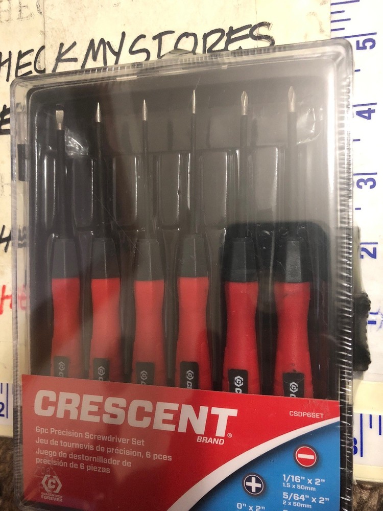 NEW Crescent SDPS6 6 Pc. Precision Screwdriver Set (T)