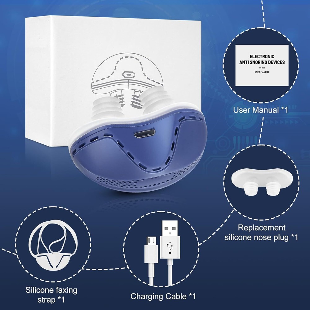 Portable Anti Snoring Device, Adjustable Wind Speed Snoring Solution Sleep Aid