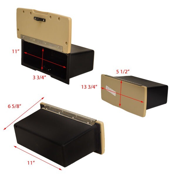 Jet Technologies Boat Storage Glove Box 2074-65 | Beige Plastic