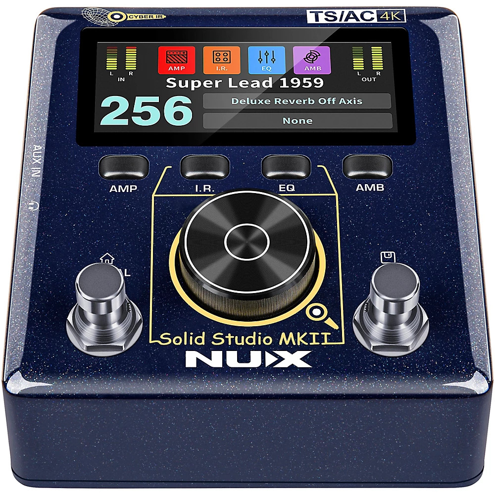 NUX Solid Studio MKII Preamp, Power Amp Simulator and IR Loader Pedal - Blue