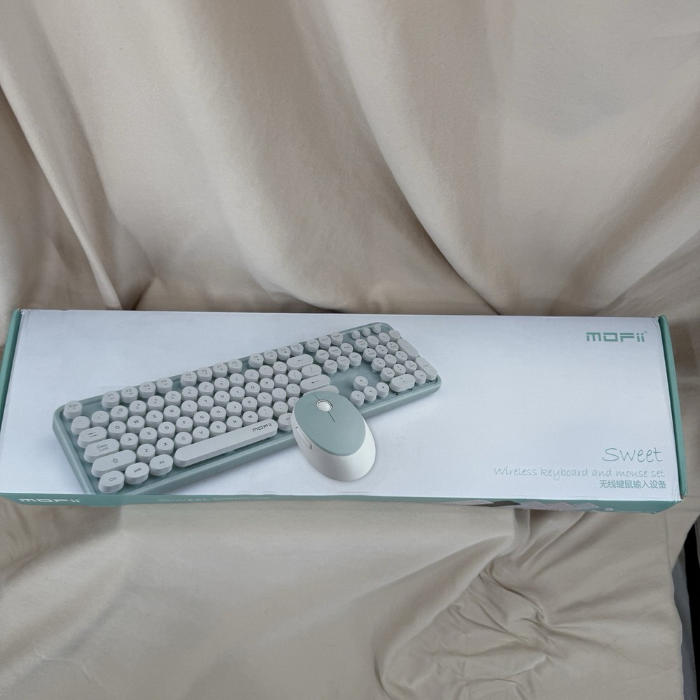 Mofii Wireless Keyboard & Mouse Black Grey Number Pad for Computer Laptop