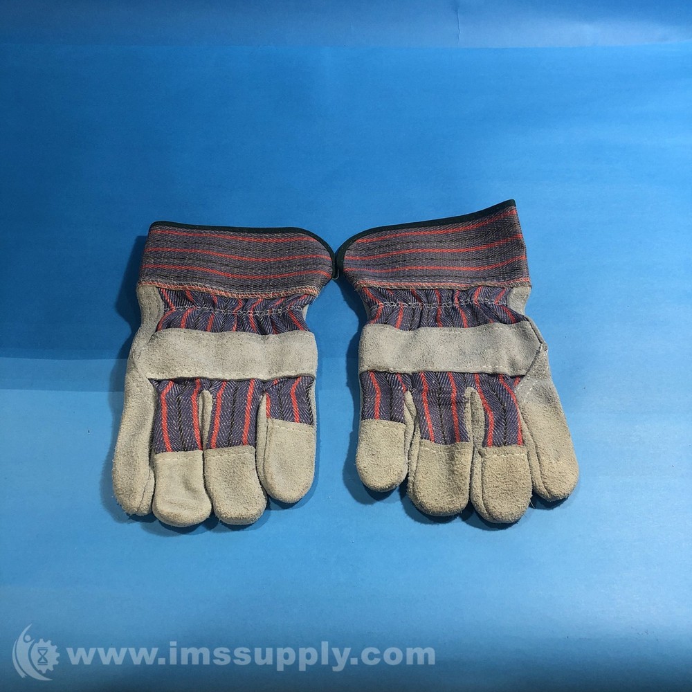 48583 1 Pair Split Leather Palm Work Gloves FNIP