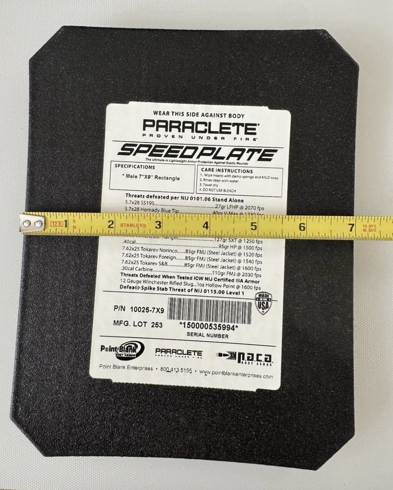 Paraclete SpeedPlate Lightweight 7x9