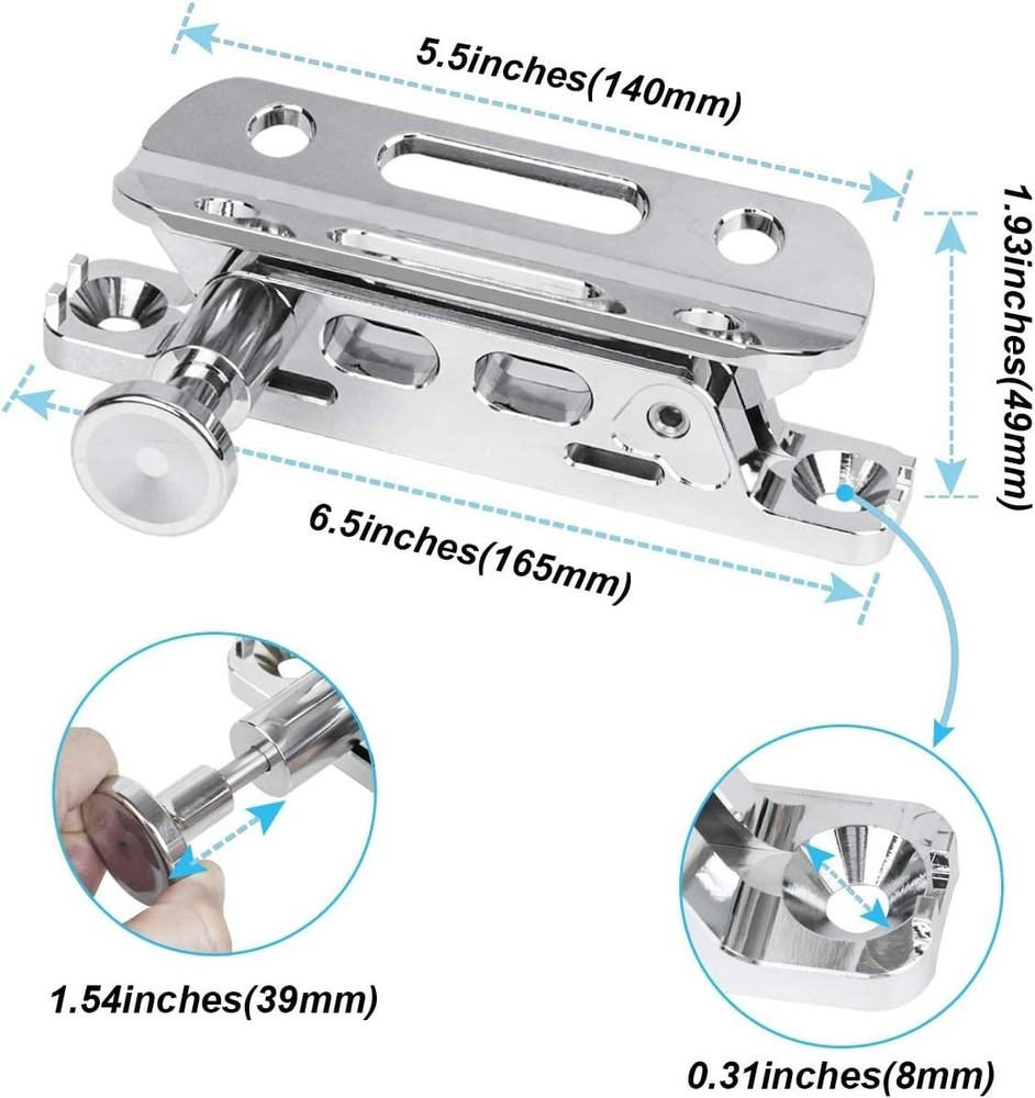 Chrome Quick Release Fire Extinguisher Mount Roll Bar Extinguisher Mounting Brac