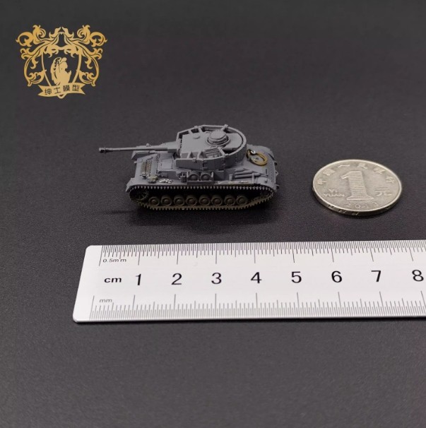 3D Printed 1/144 German Panzer IV Hydrodynamic Test Type Finished Product