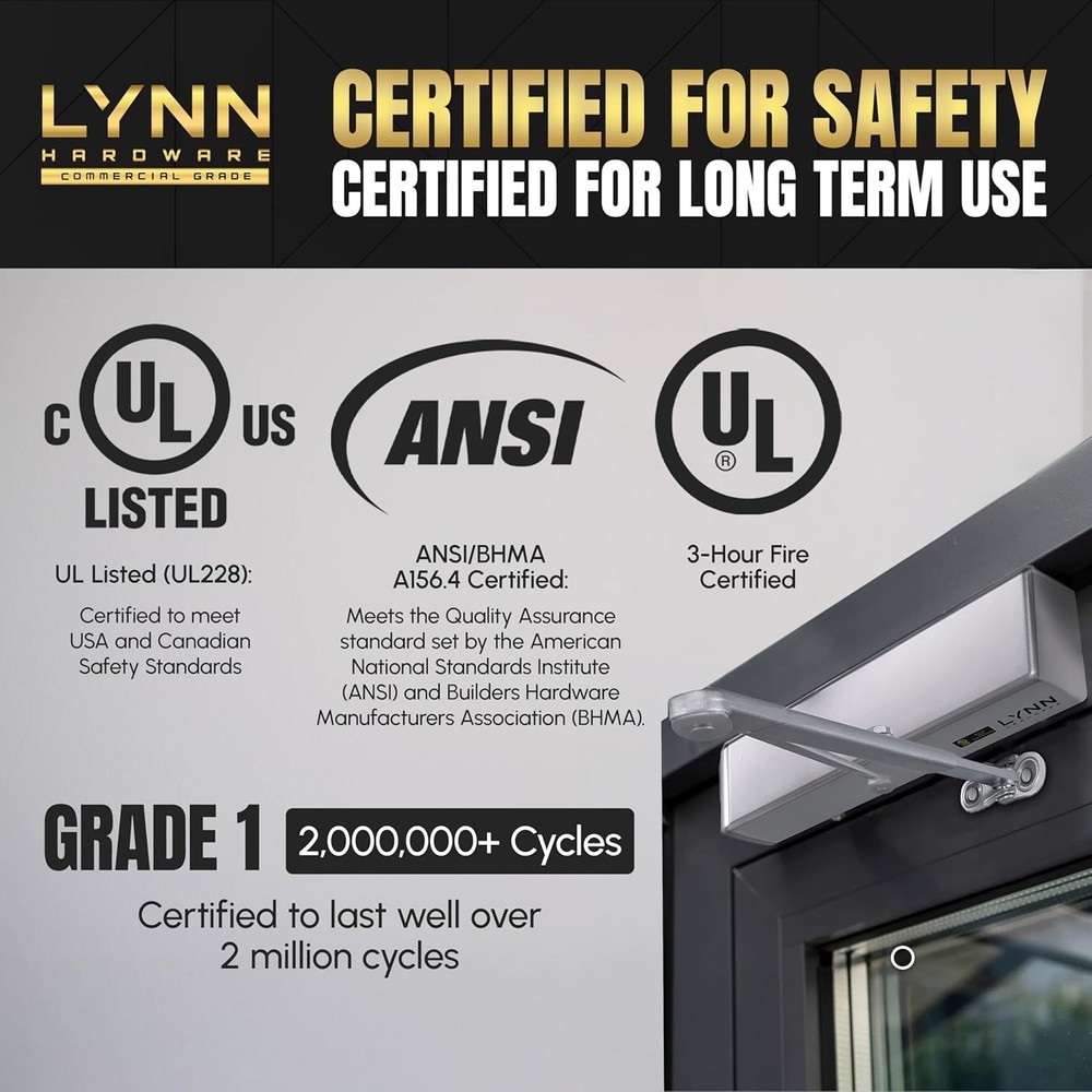 Heavy Duty Automatic Door Closer Dark Bronze DC9016