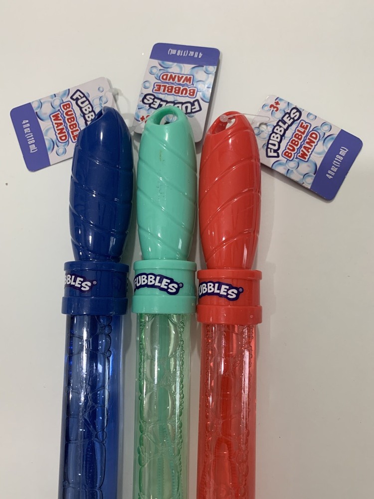 Fubbles Bubble Wands Set Of 3 4 Oz.