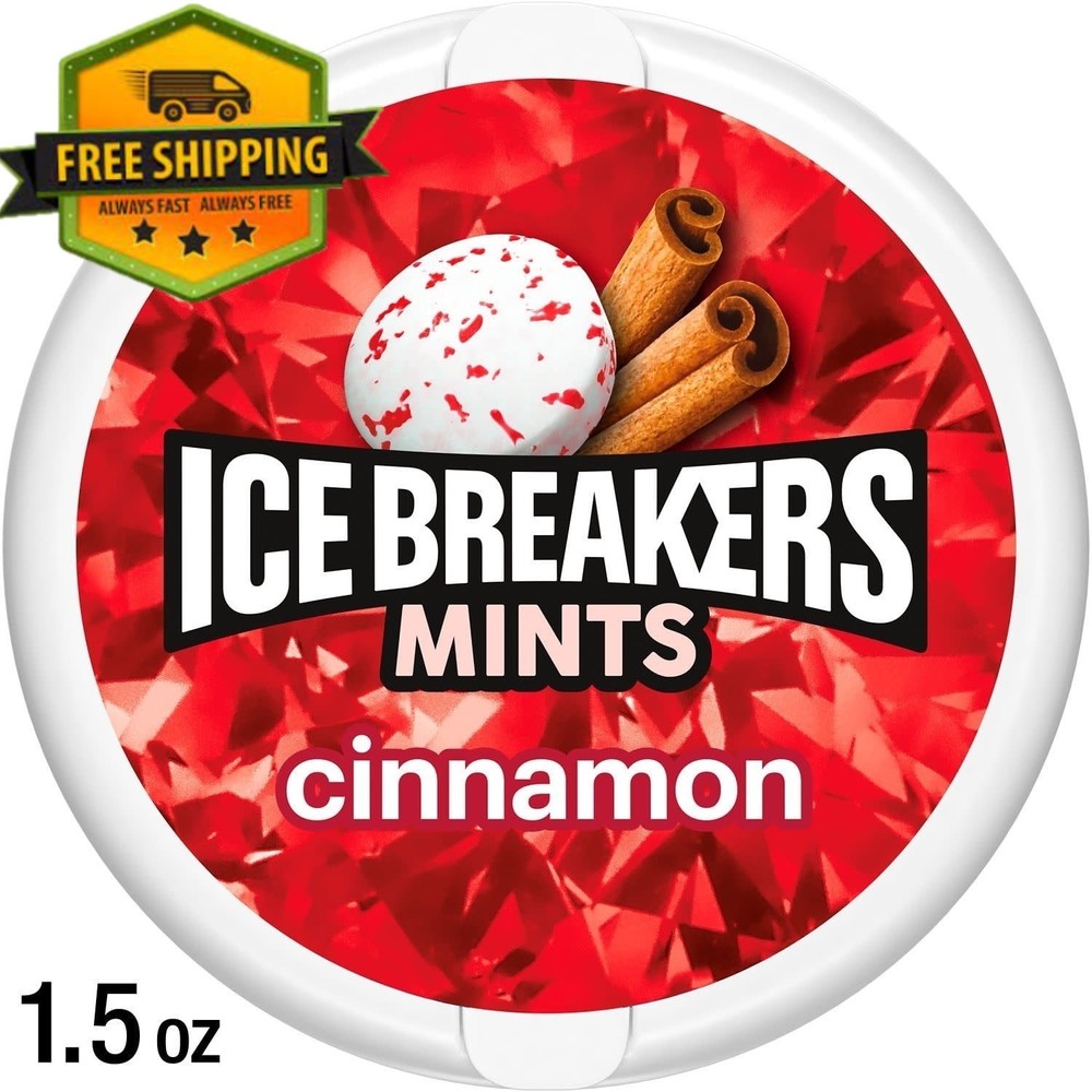Ice Breakers Cinnamon Sugar-Free Mints – 1.5 oz Puck