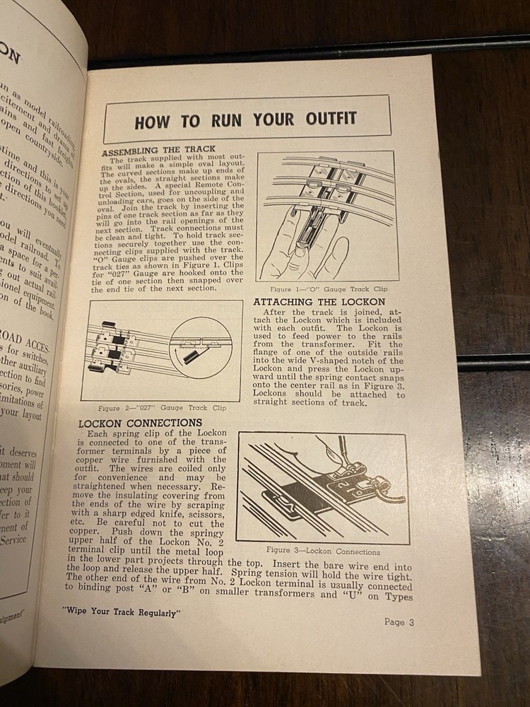1949 Instructions For Assembling And Operating Lionel Trains Book -No Writing VG