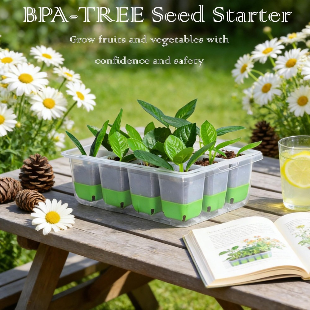 5-Pack Reusable Silicone Seed Starter Kit,Reusable 60Cell Seed Starter Trays ...