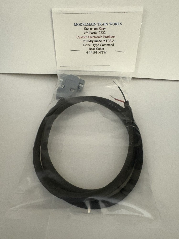 Lionel 6-14191/ MTW IMPROVED Command Base Cable, 3 Ft. NEW