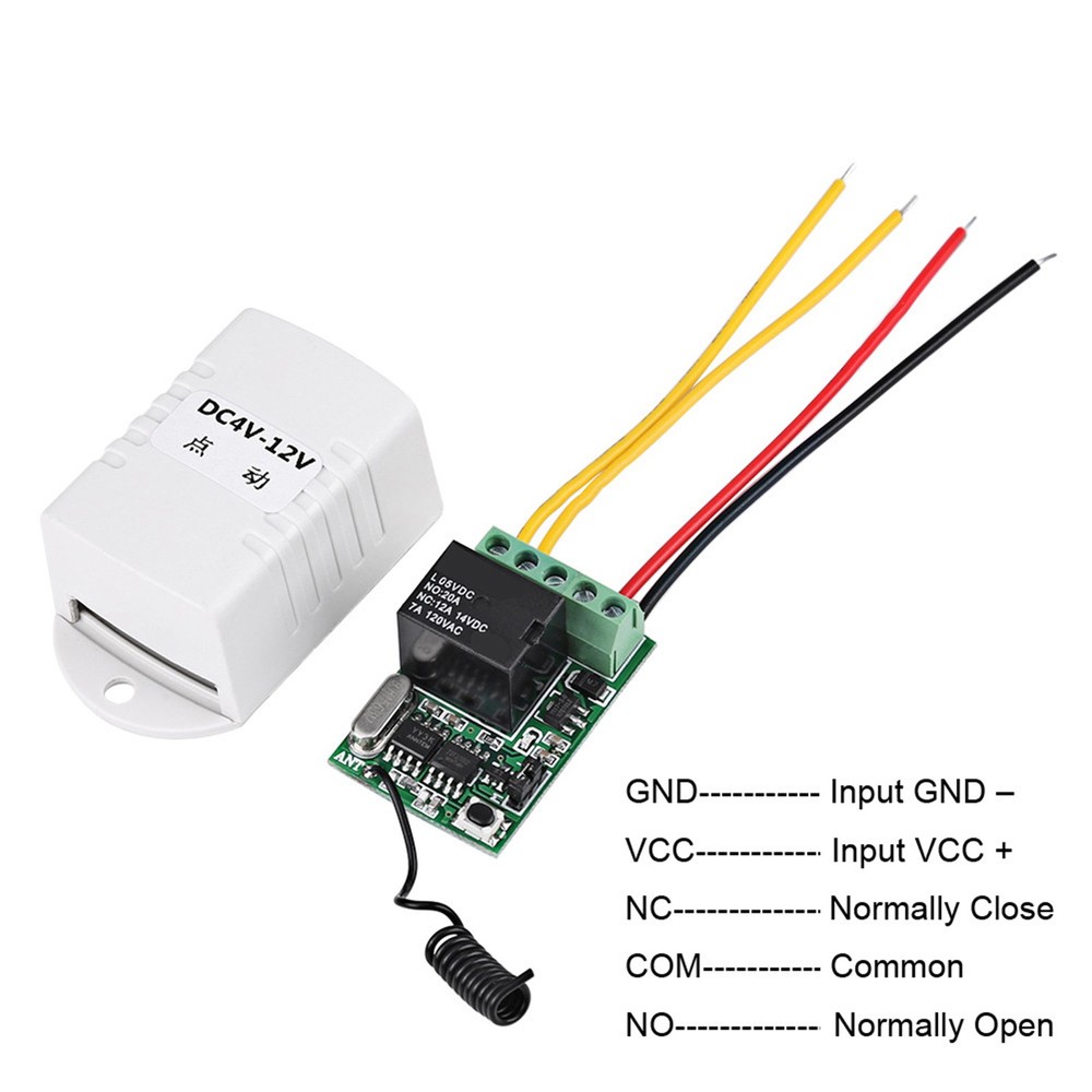 New 5V Wireless Remote Control Relay Switch For Auto Door Access