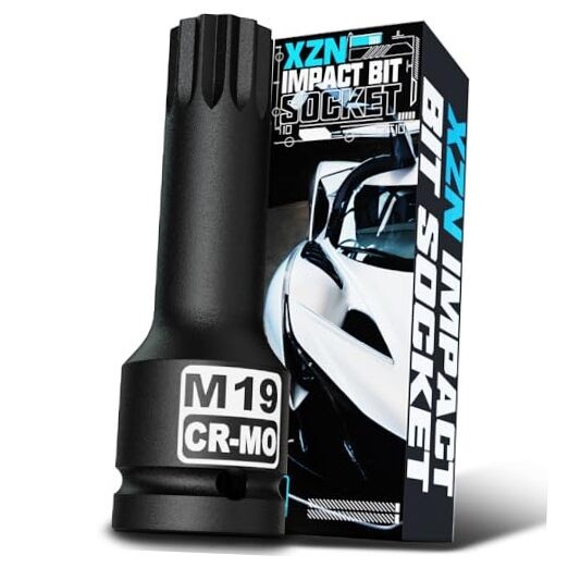 1/2" Drive M19 XZN Bit Socket, Triple Square Spline Bit Socket, 1/2" M19 Deep