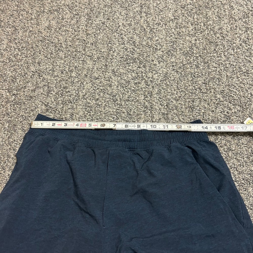 Lululemon T.H.E. Shorts Lined 9" Mens Medium Black Blue Athletic Performance